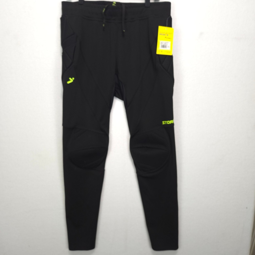 Storelli ExoShield GK Pants Mens XL Black Padded Soccer Goalie Long Pants NWT